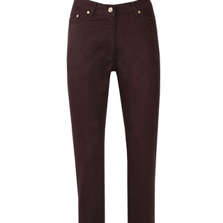 Coloured Pants Slim Plum