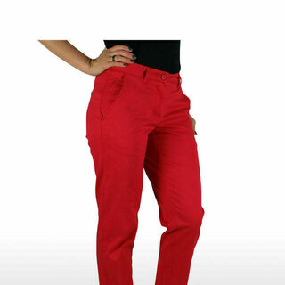 Chino with Cuff - Raspberry