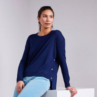 Button Crew Sweater